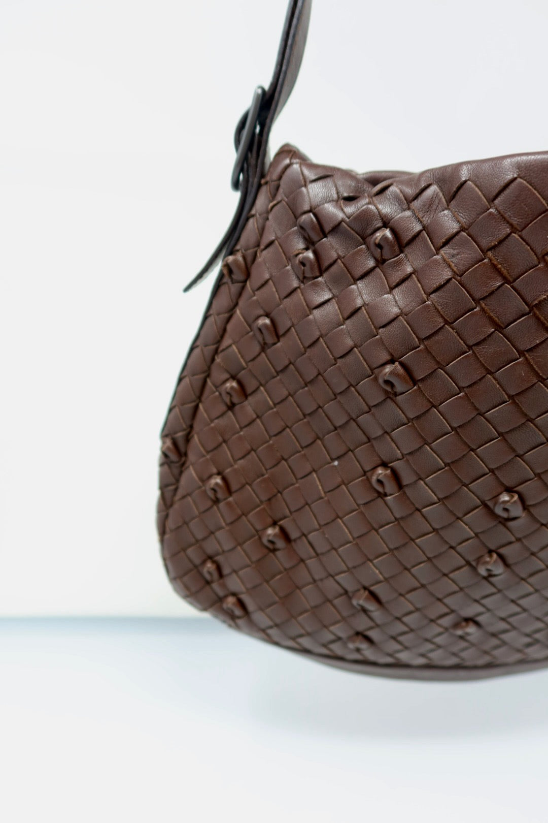 Bottega Veneta Intrecciato Brown Leather Shoulder Bag