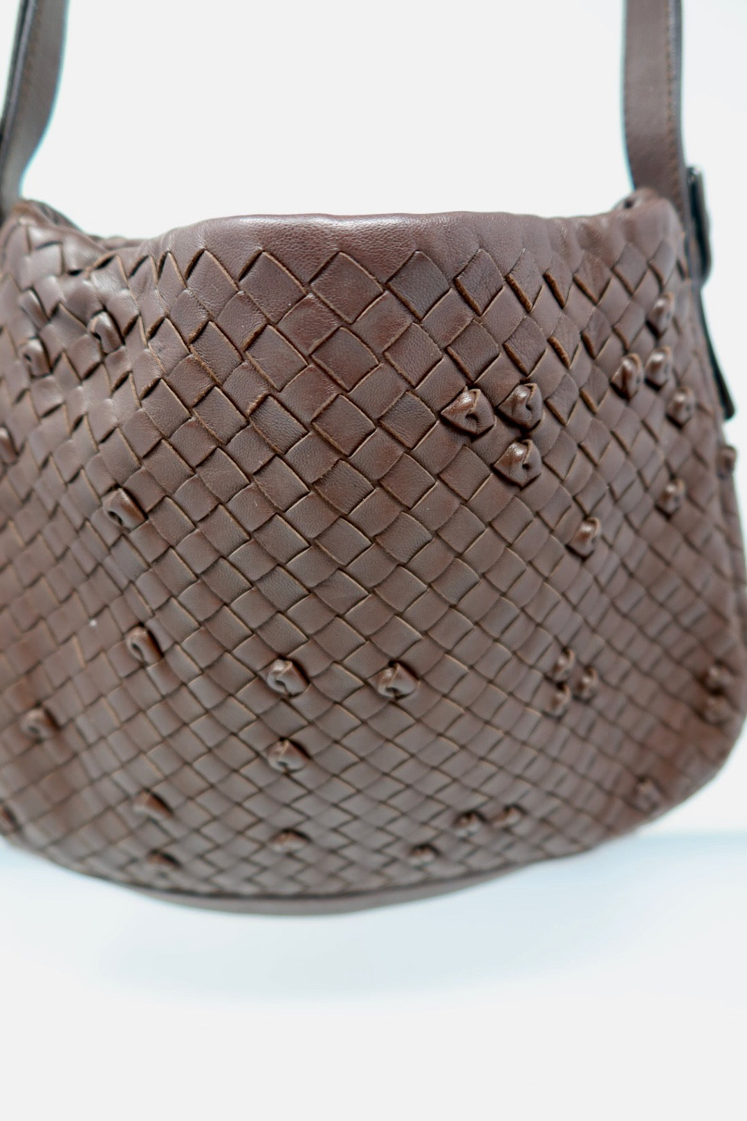 Bottega Veneta Intrecciato Brown Leather Shoulder Bag