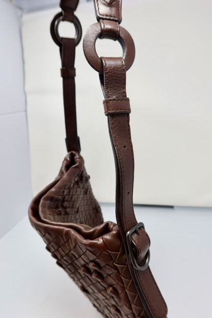 Bottega Veneta Intrecciato Brown Leather Shoulder Bag
