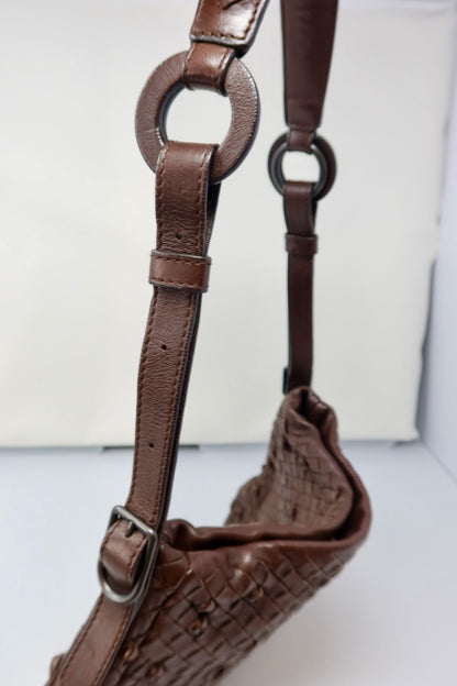 Bottega Veneta Intrecciato Brown Leather Shoulder Bag