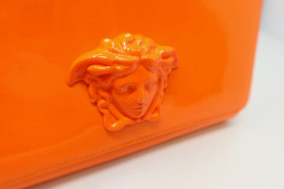 Versace Orange Medusa Chain Purse