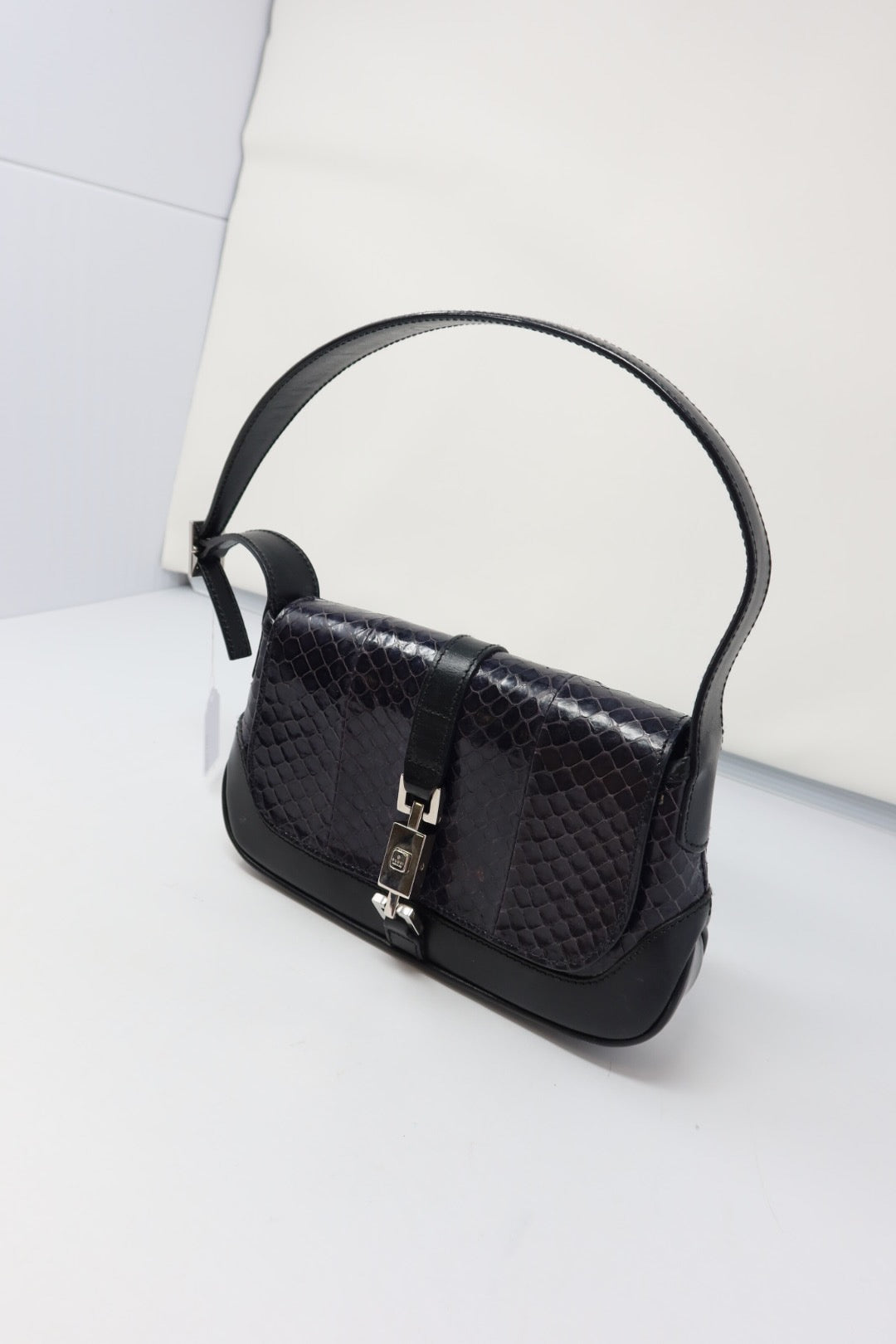 Gucci Black Snakeskin Mini Jackie