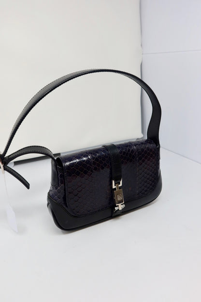 Gucci Black Snakeskin Mini Jackie