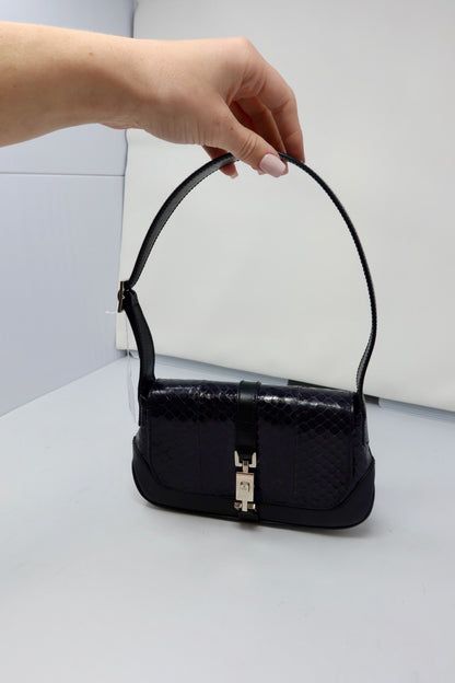 Gucci Black Snakeskin Mini Jackie