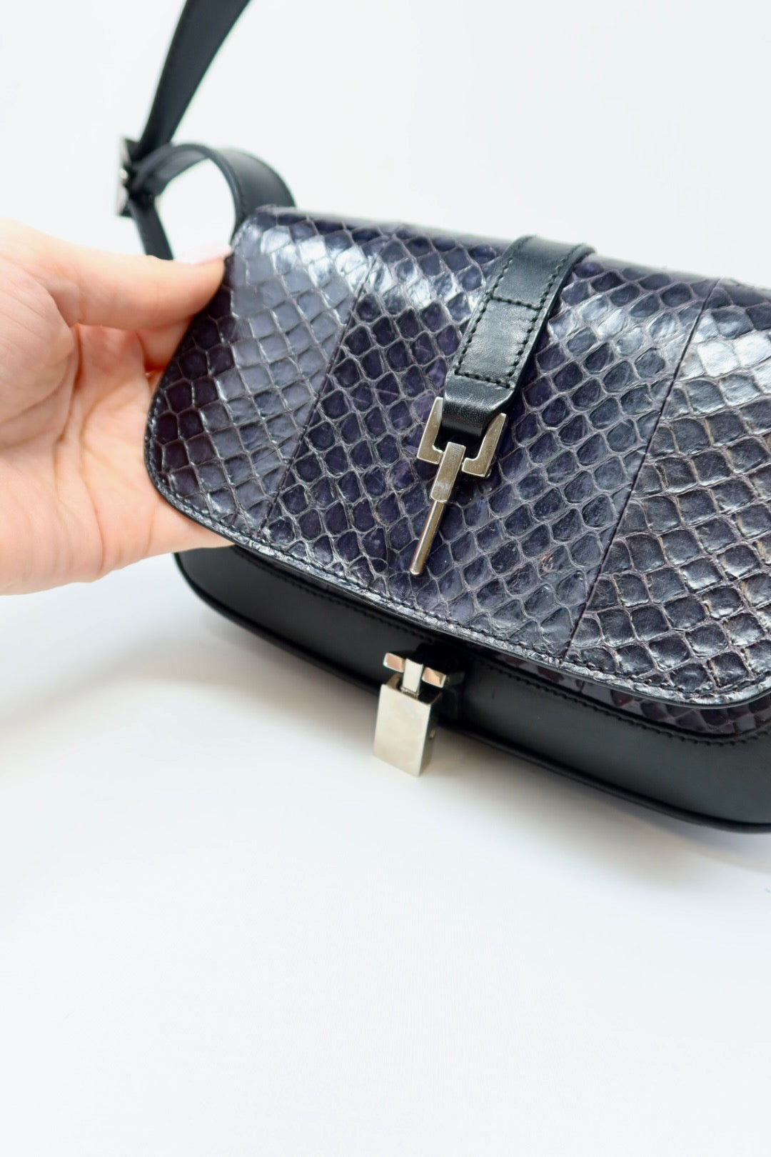 Gucci Black Snakeskin Mini Jackie