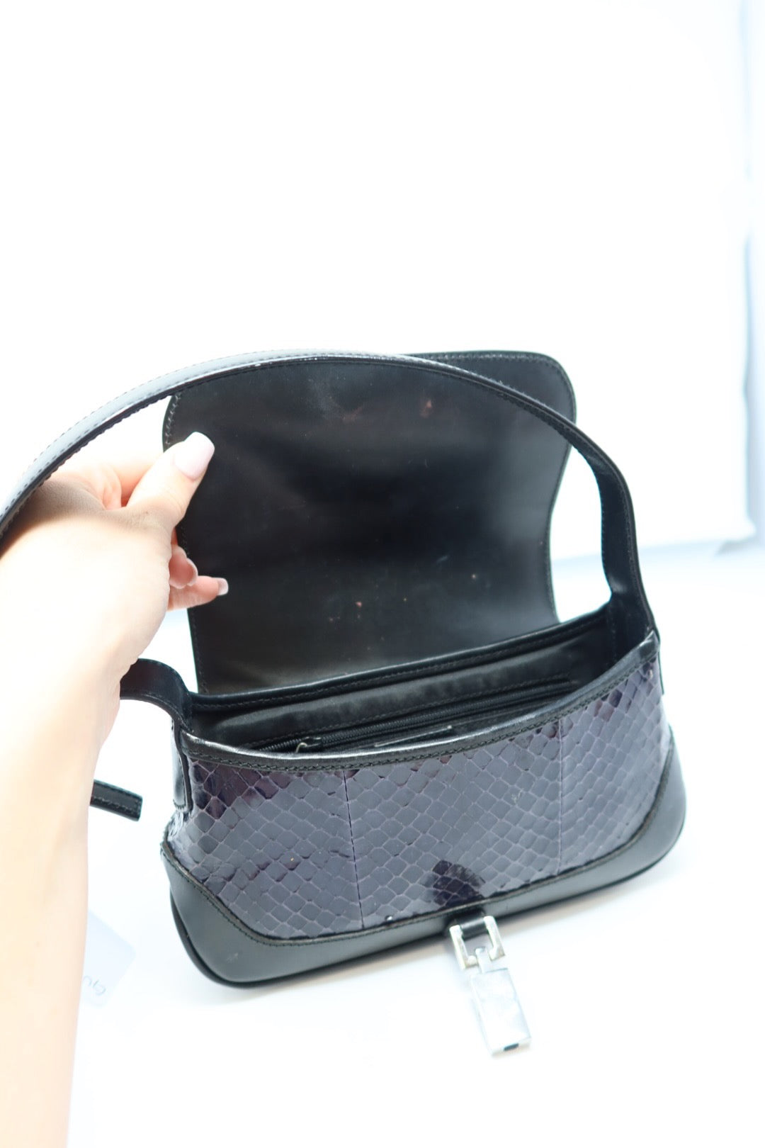 Gucci Black Snakeskin Mini Jackie