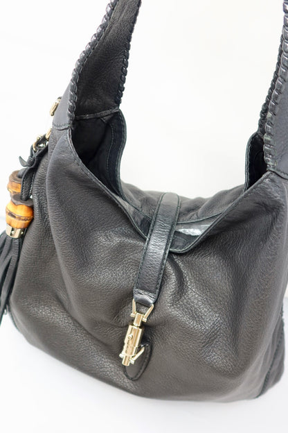 Gucci Jackie Bamboo Leather Shoulder Bag