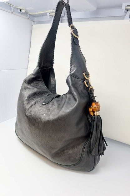 Gucci Jackie Bamboo Leather Shoulder Bag