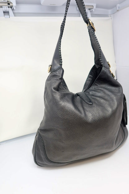 Gucci Jackie Bamboo Leather Shoulder Bag