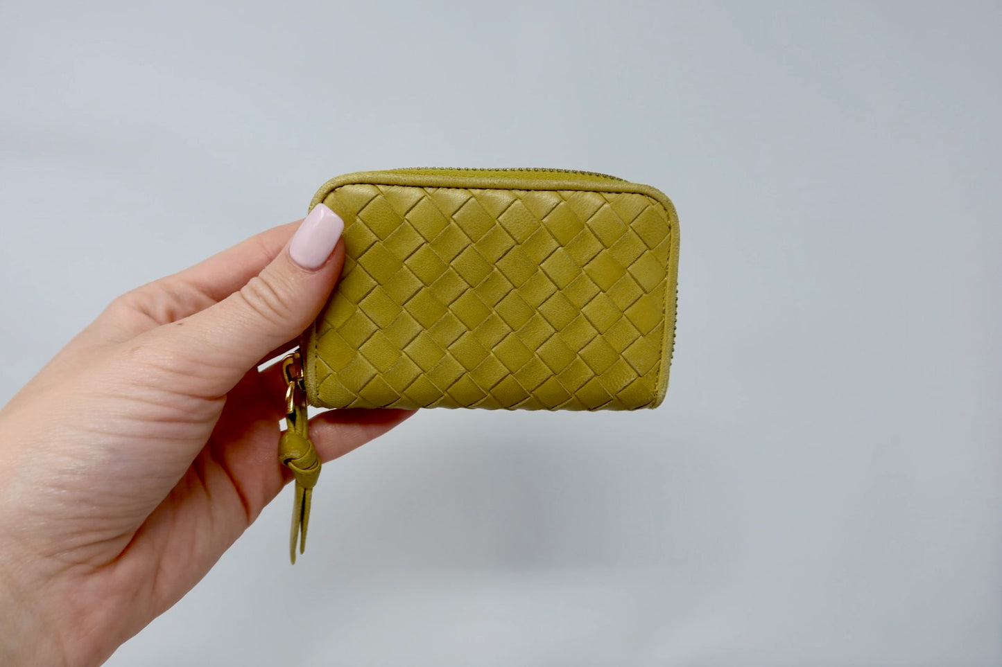 Bottega Veneta Intrecciato Card Holder Yellow Small