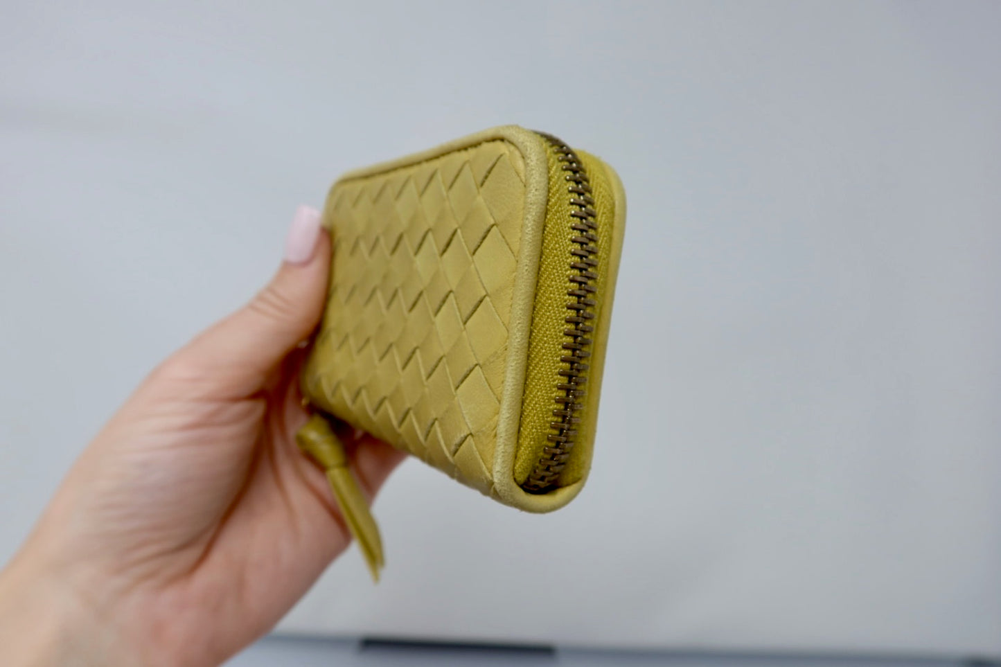 Bottega Veneta Intrecciato Card Holder Yellow Small