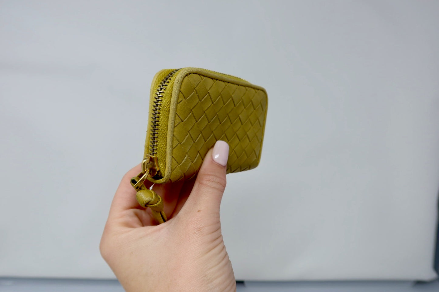 Bottega Veneta Intrecciato Card Holder Yellow Small