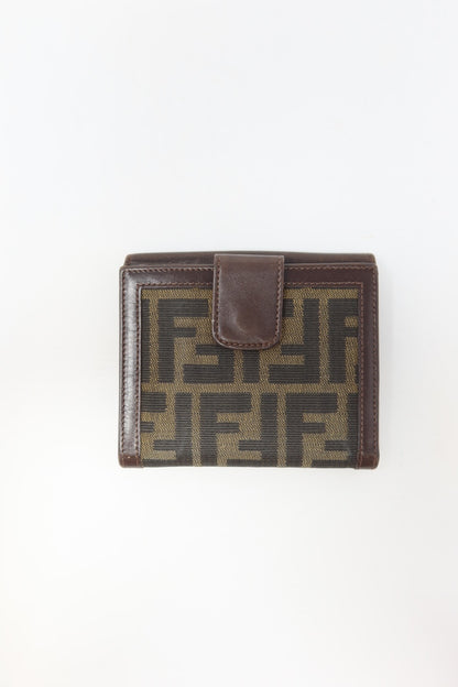 Fendi Zucca Canvas Compact Wallet