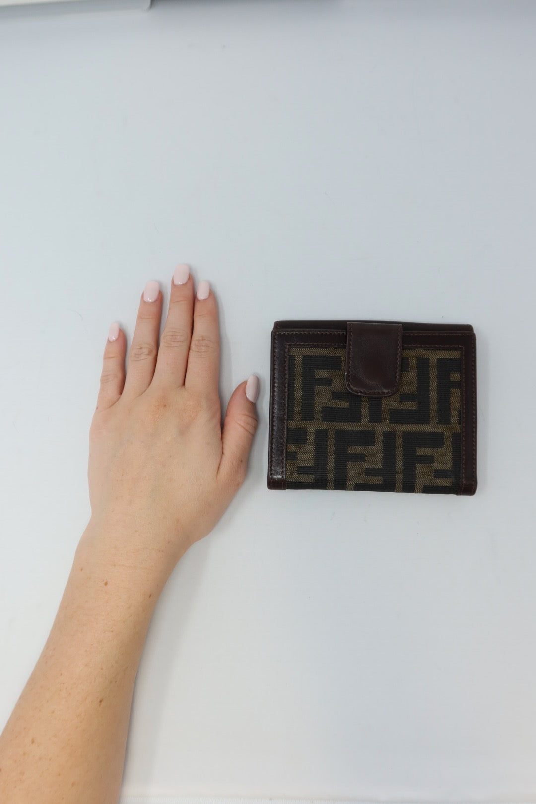 Fendi Zucca Canvas Compact Wallet