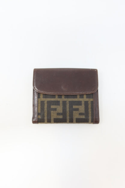 Fendi Zucca Canvas Compact Wallet