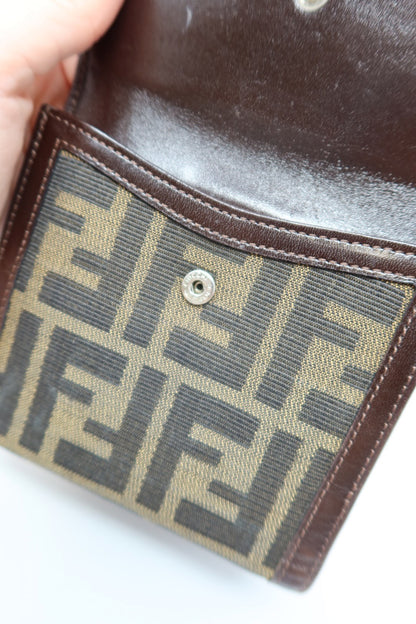 Fendi Zucca Canvas Compact Wallet