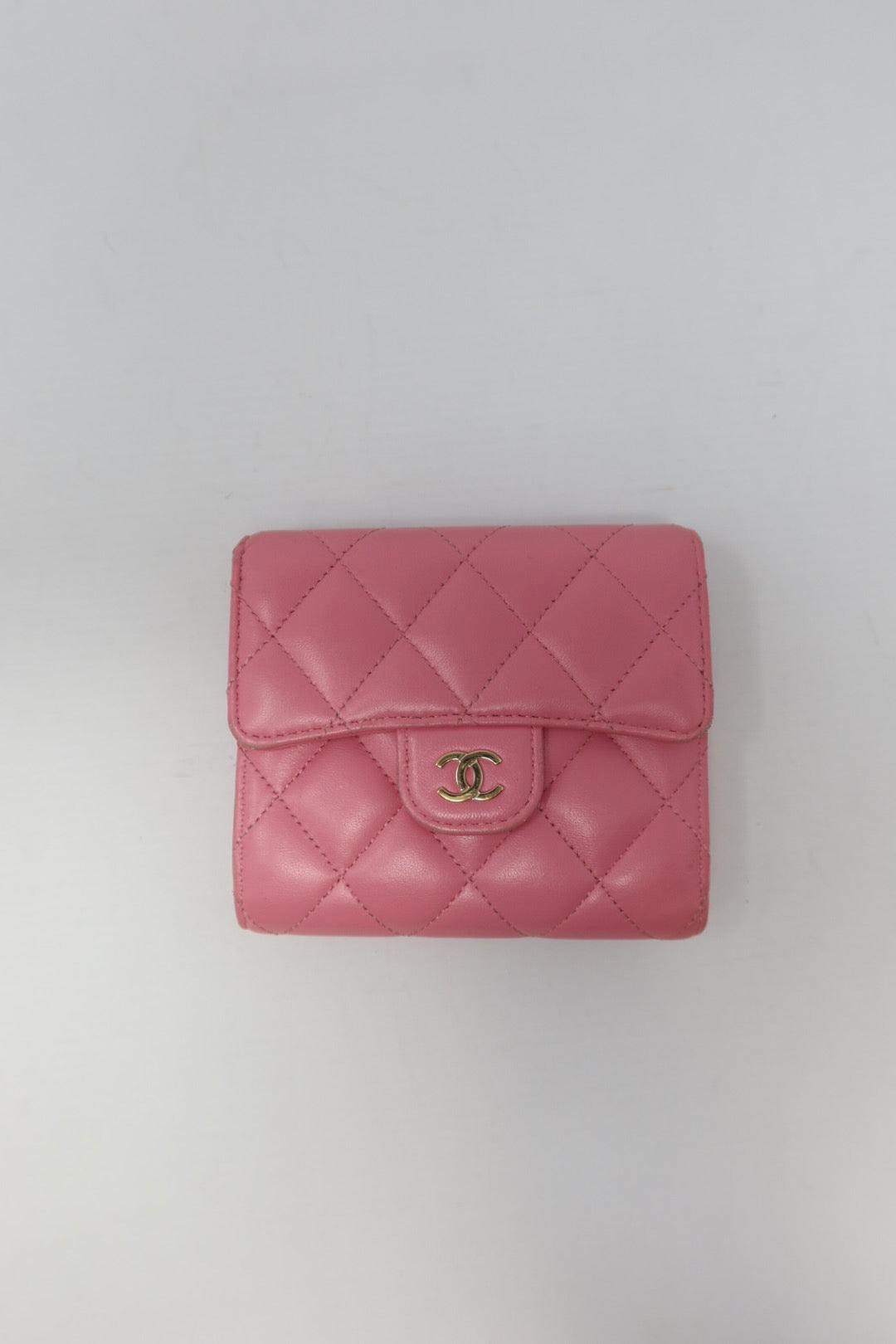Chanel Matelasse Lambskin Wallet Pink