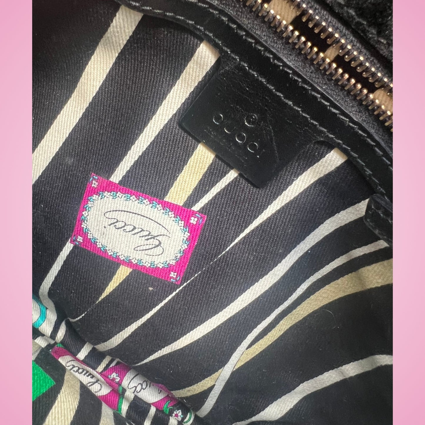 Gucci Wave Hobo Flap Bag Black Patent Leather