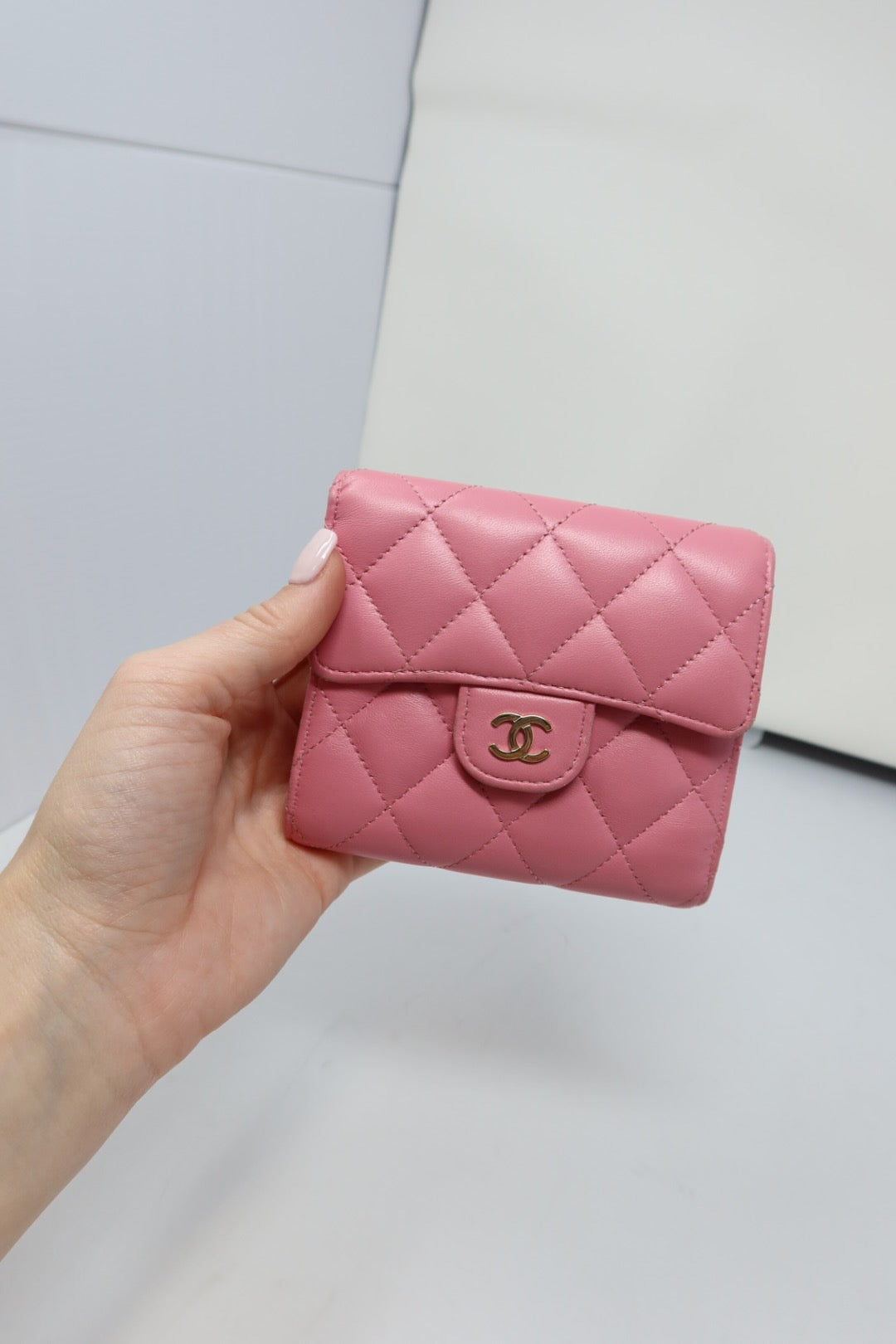 Chanel Matelasse Lambskin Wallet Pink