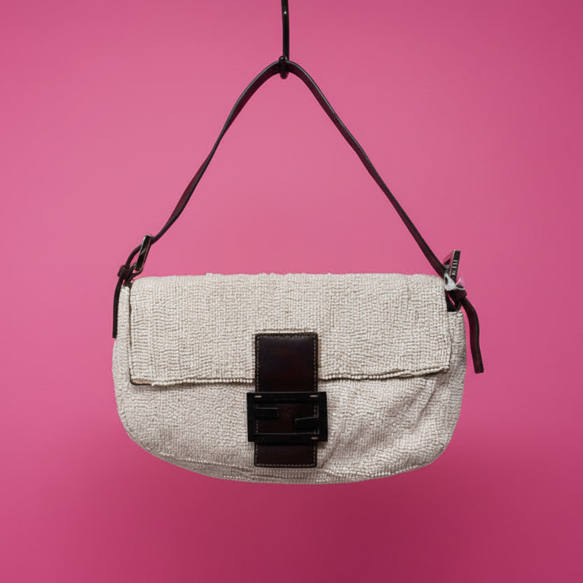 Fendi Beaded Baguette Pink