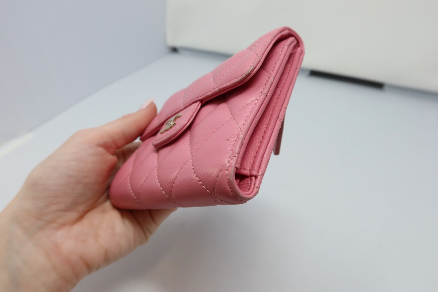 Chanel Matelasse Lambskin Wallet Pink