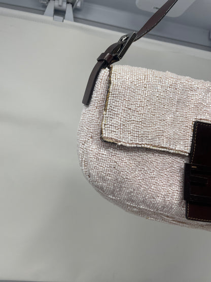 Fendi Beaded Baguette Pink