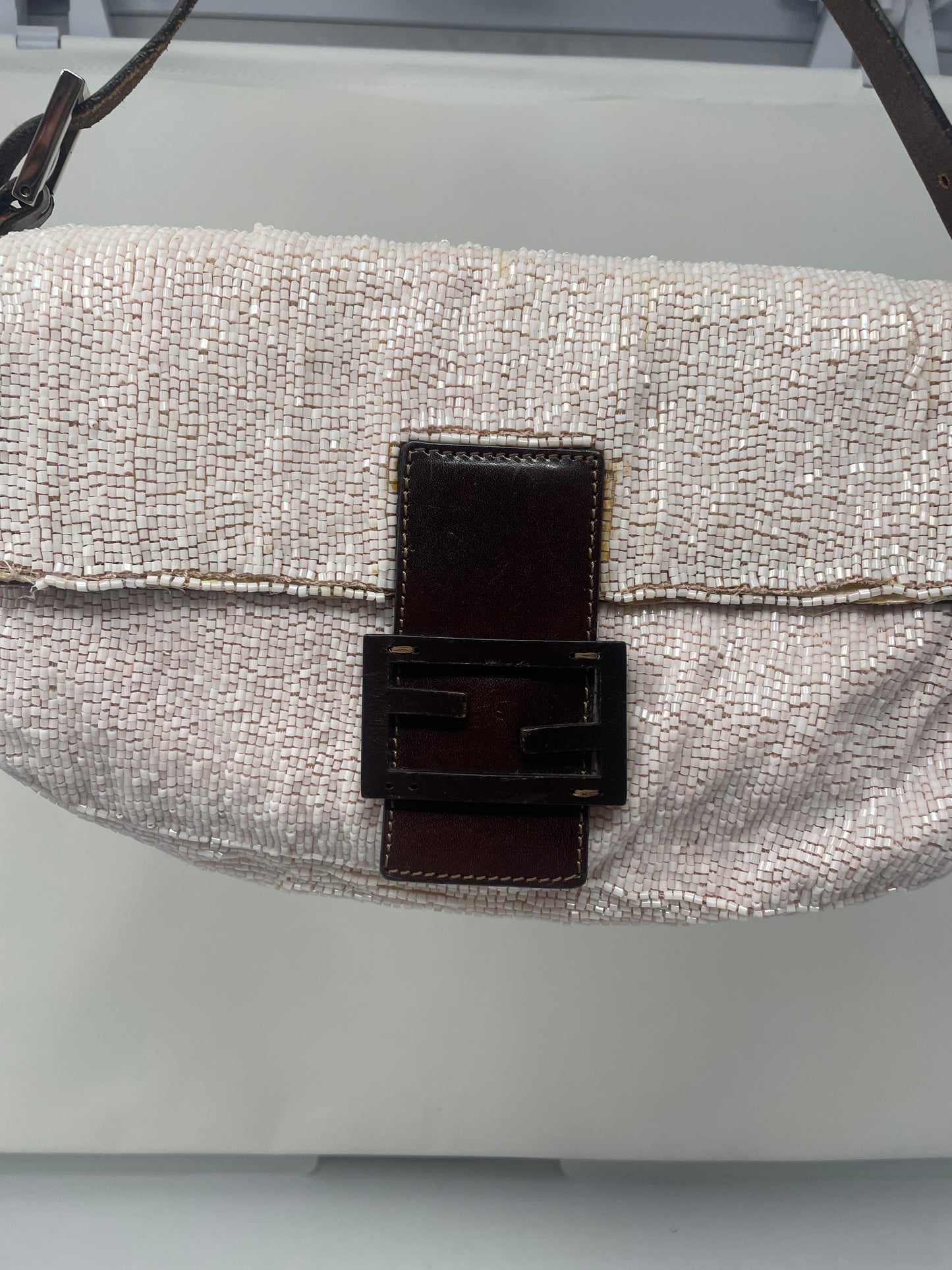 Fendi Beaded Baguette Pink