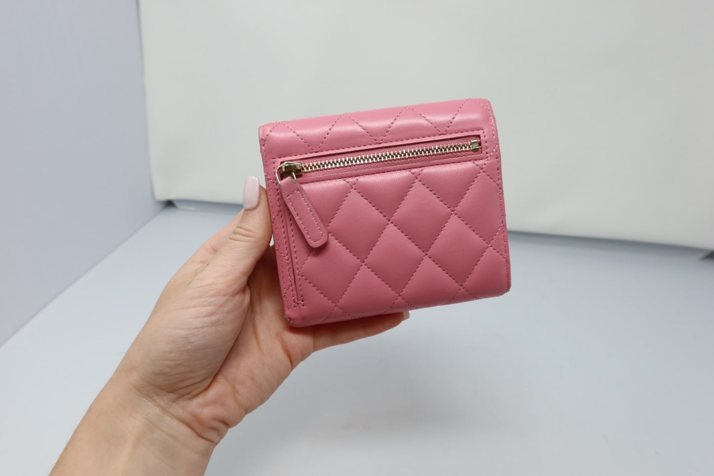 Chanel Matelasse Lambskin Wallet Pink