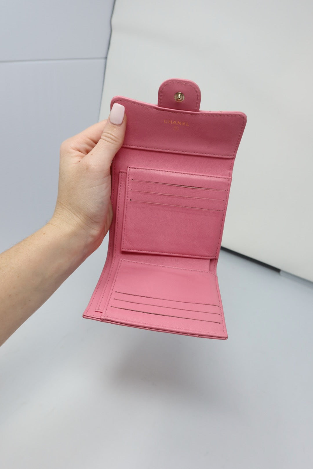 Chanel Matelasse Lambskin Wallet Pink