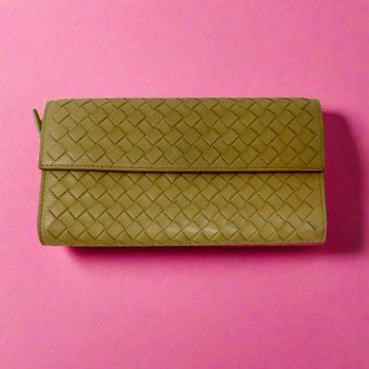 Bottega Veneta Intrecciato Wallet Yellow