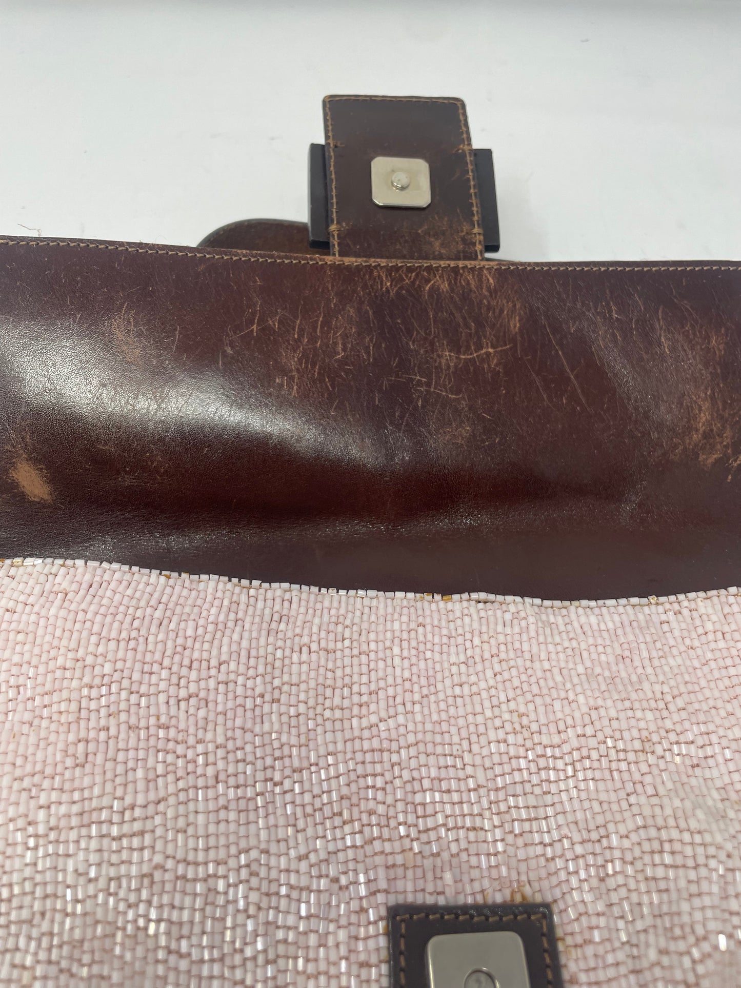 Fendi Beaded Baguette Pink