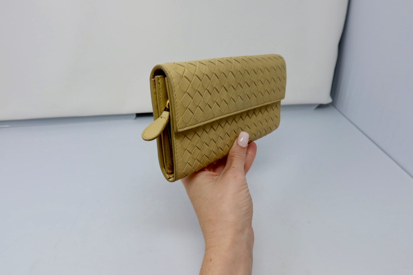 Bottega Veneta Intrecciato Wallet Yellow