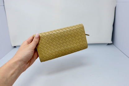 Bottega Veneta Intrecciato Wallet Yellow