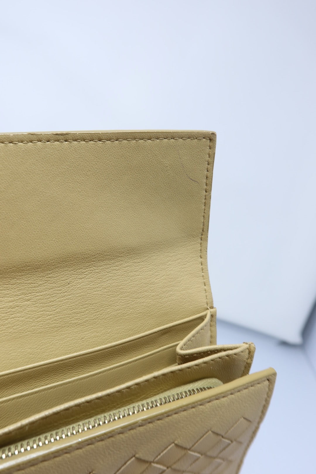 Bottega Veneta Intrecciato Wallet Yellow