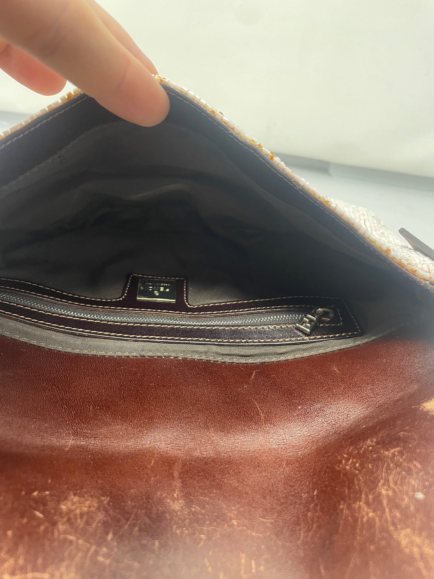 Fendi Beaded Baguette Pink