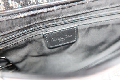 Dior Trotter Black Canvas Saddle Bag