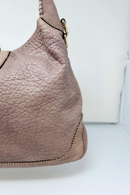 Gucci Hobo Jackie Grey Leather Shoulder Bag (comes with strap)