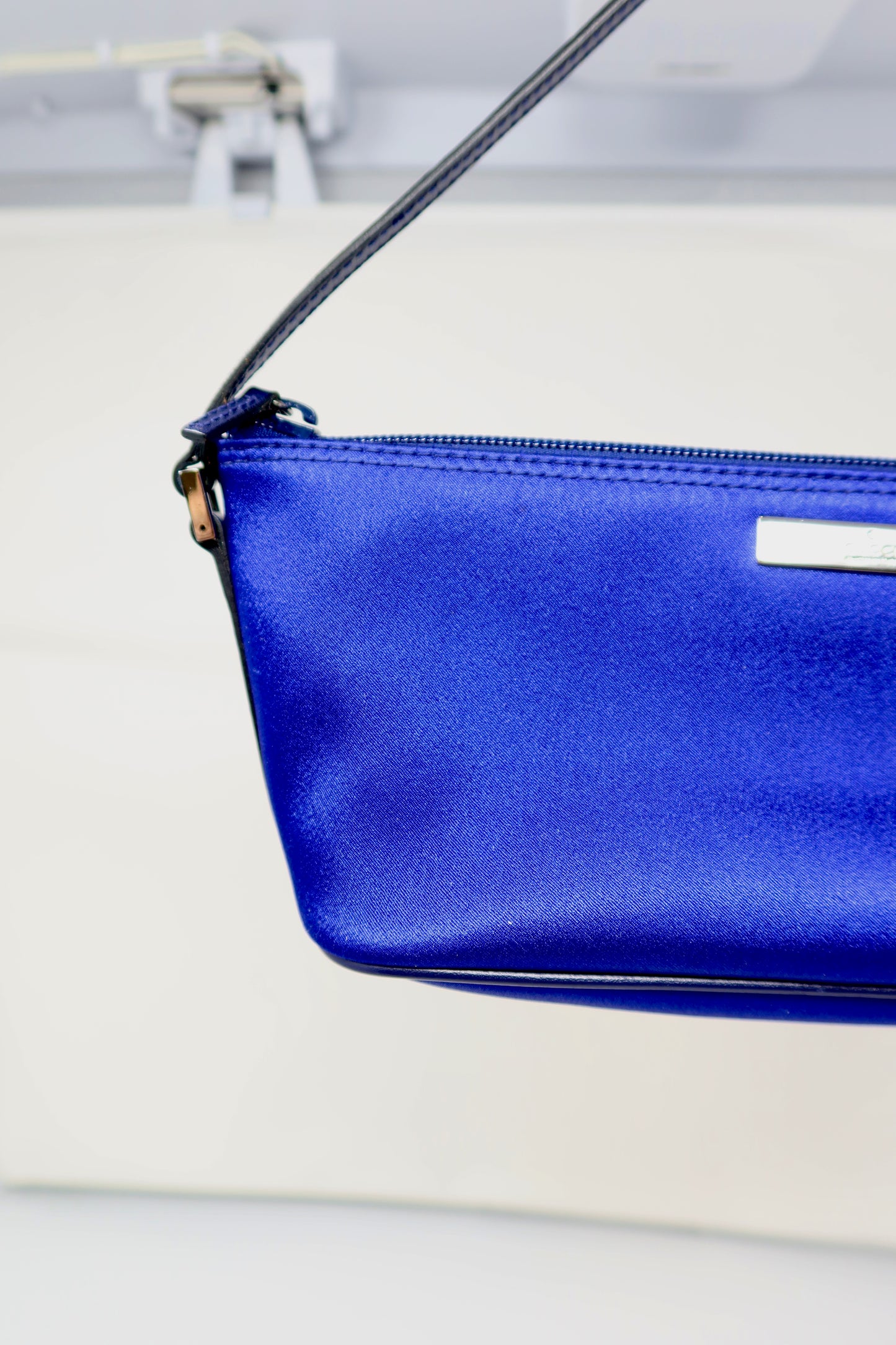 Gucci Royal Blue Satin Pochette