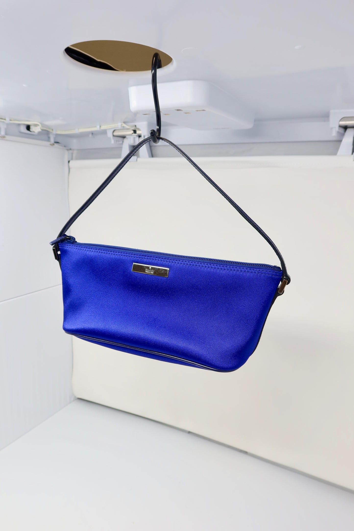 Gucci Royal Blue Satin Pochette