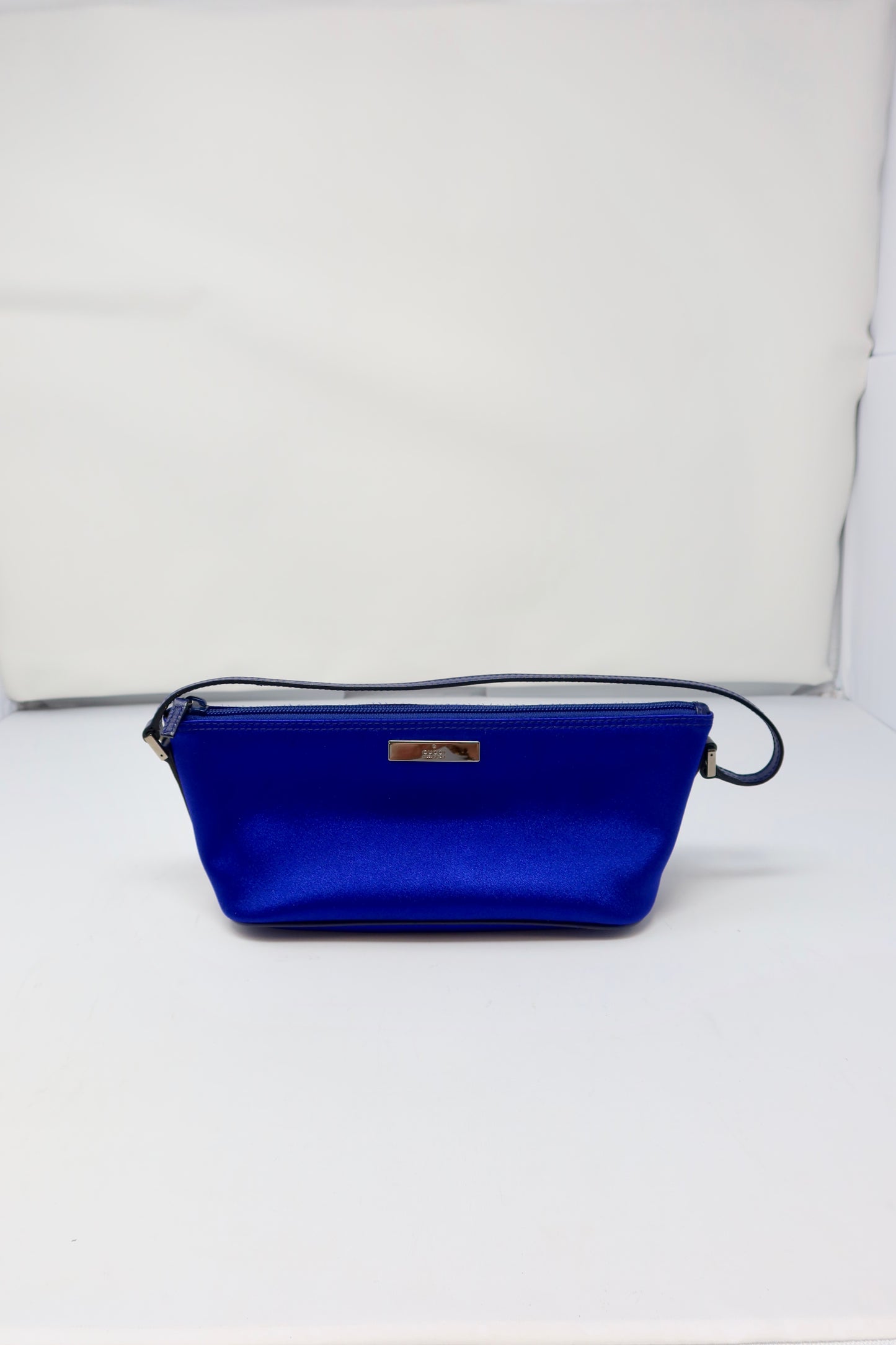 Gucci Royal Blue Satin Pochette