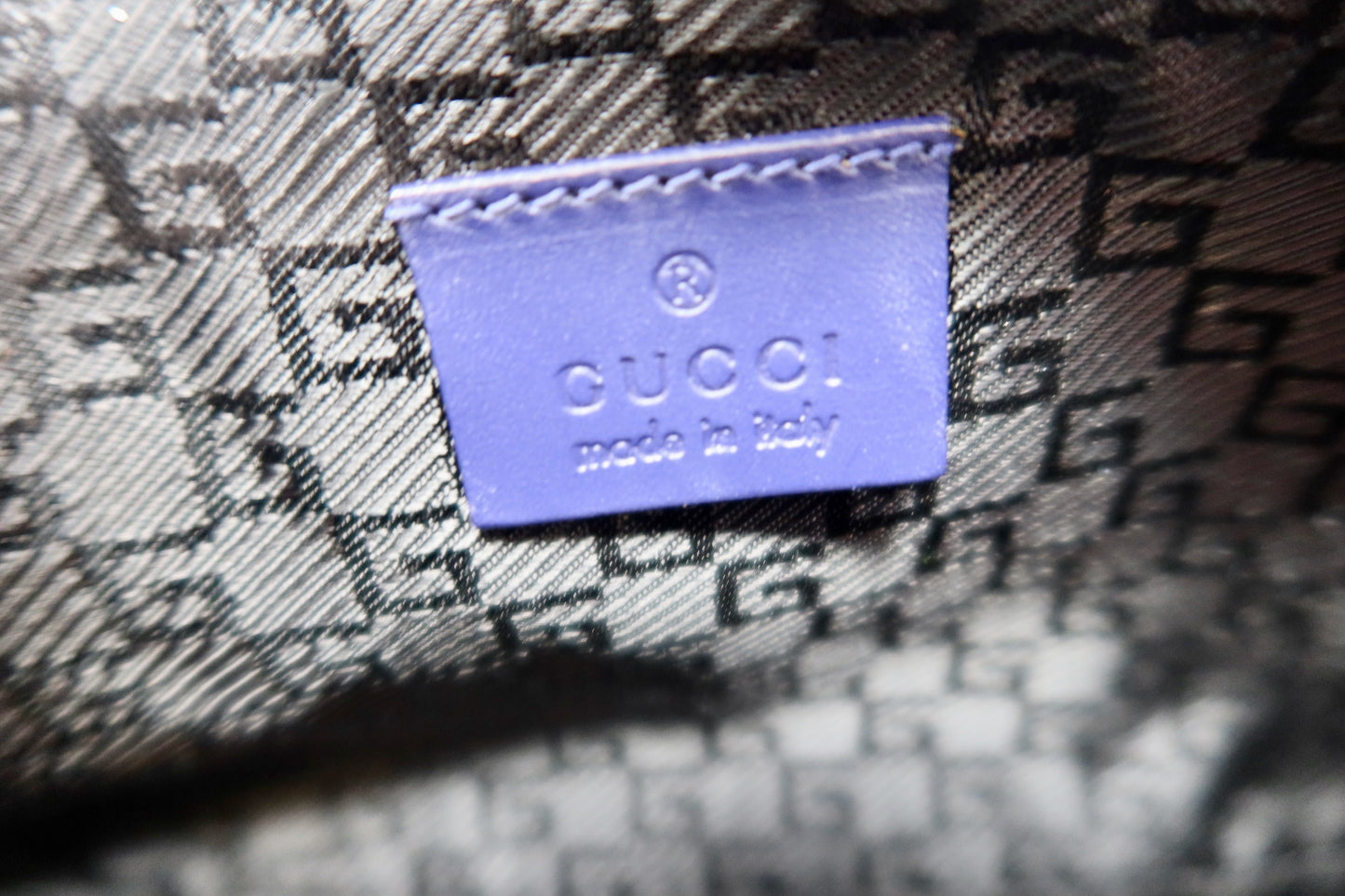 Gucci Royal Blue Satin Pochette