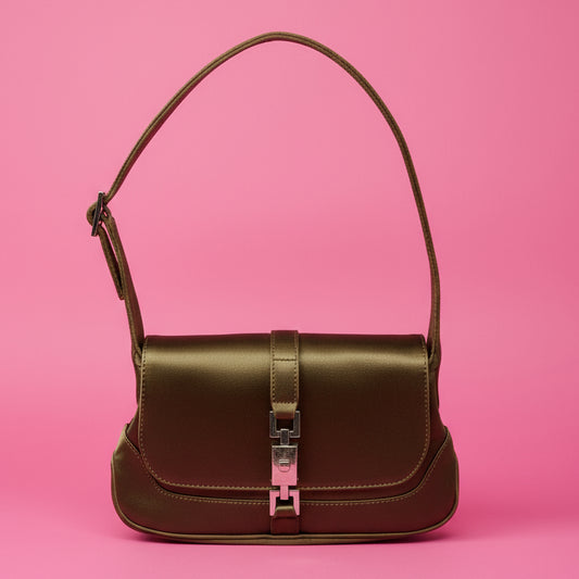 Gucci Tom Ford Era Mini Khaki Satin Jackie Bag