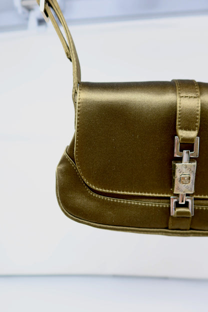 Gucci Tom Ford Era Mini Khaki Satin Jackie Bag