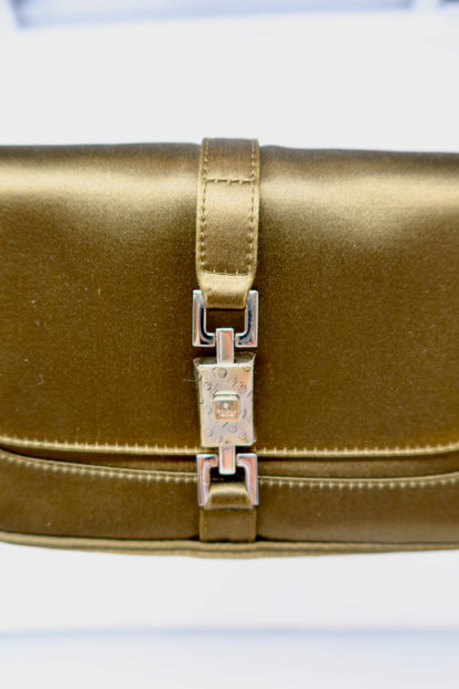 Gucci Tom Ford Era Mini Khaki Satin Jackie Bag