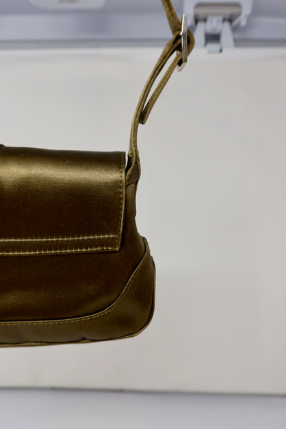 Gucci Tom Ford Era Mini Khaki Satin Jackie Bag