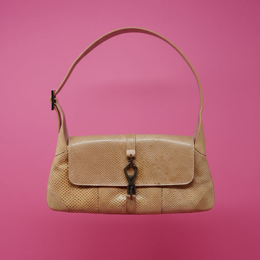 Gucci Lizard Mini Jackie Beige Shoulder Bag - Tom Ford Era