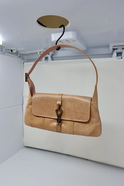 Gucci Lizard Mini Jackie Beige Shoulder Bag - Tom Ford Era