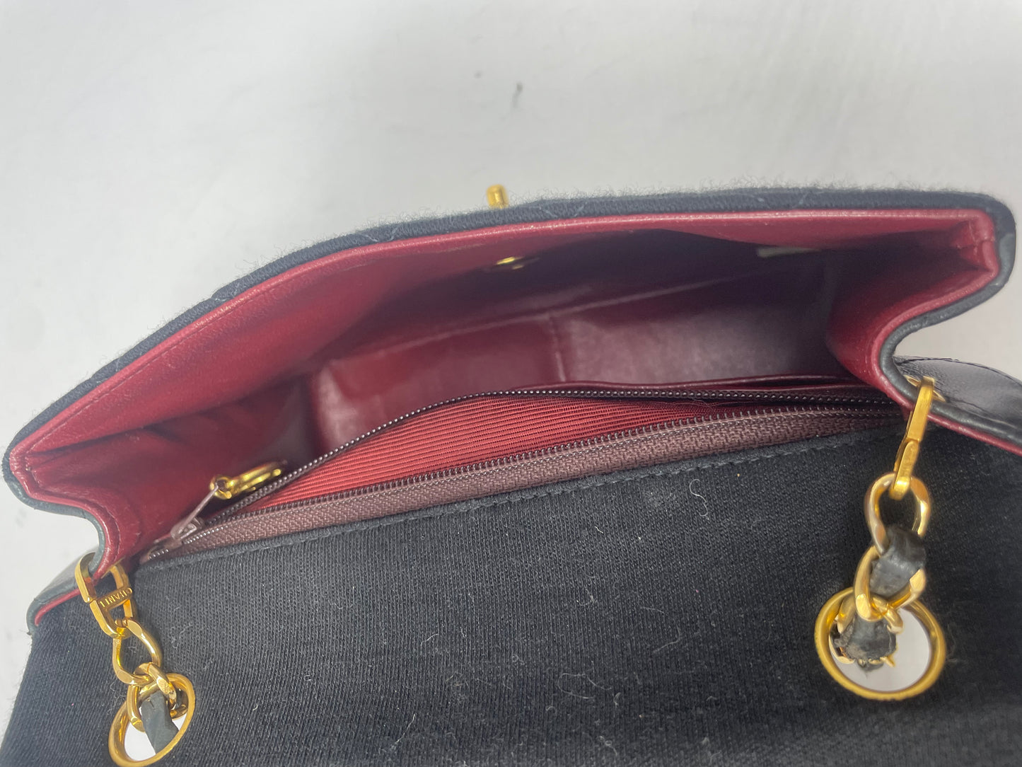 Chanel Cotton Timeless Classic Quilted Single Flap Shoulder Bag Chain Gold Hardware