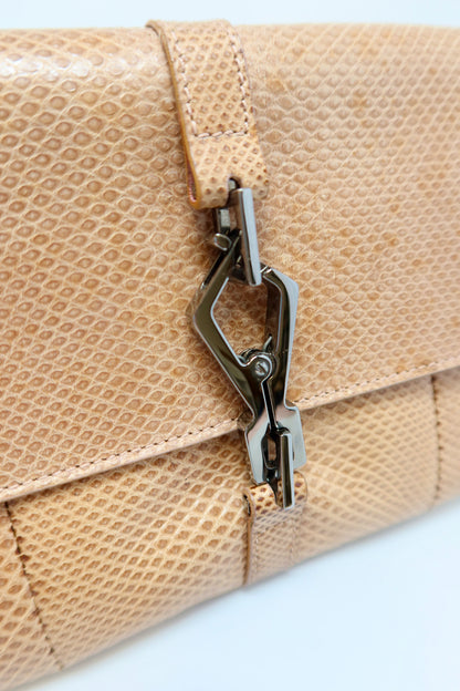 Gucci Lizard Mini Jackie Beige Shoulder Bag - Tom Ford Era