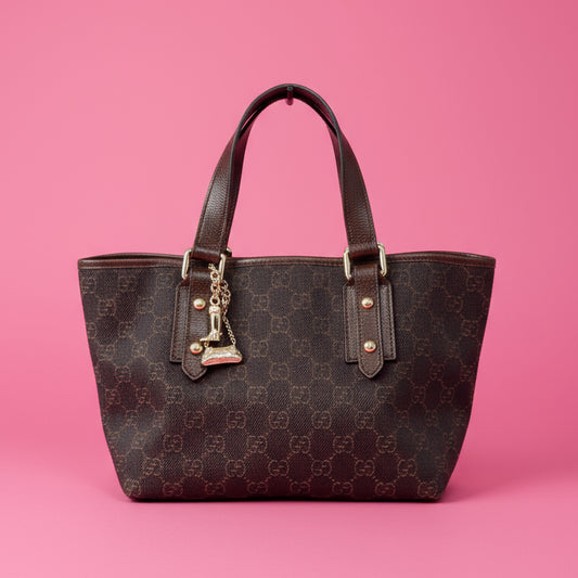 Gucci GG Canvas Dark Brown Mini Tote - Under $700